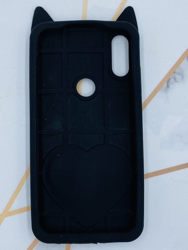 Чохол силіконовий 3D Case з рухливими блискітками на Xiaomi Redmi Play Кіт чорний