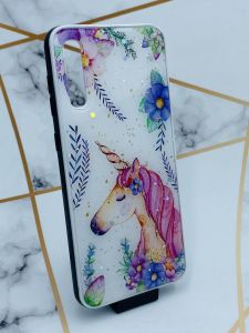Силіконовий чохол із блискітками для Samsung Galaxy A50 2019 A505F A30S Єдиноріг
