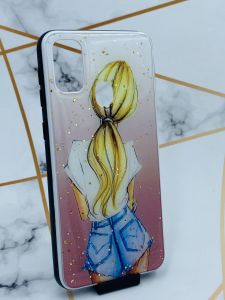 Силіконовий чохол із блискітками для Samsung Galaxy M30s Дівчина зі спини