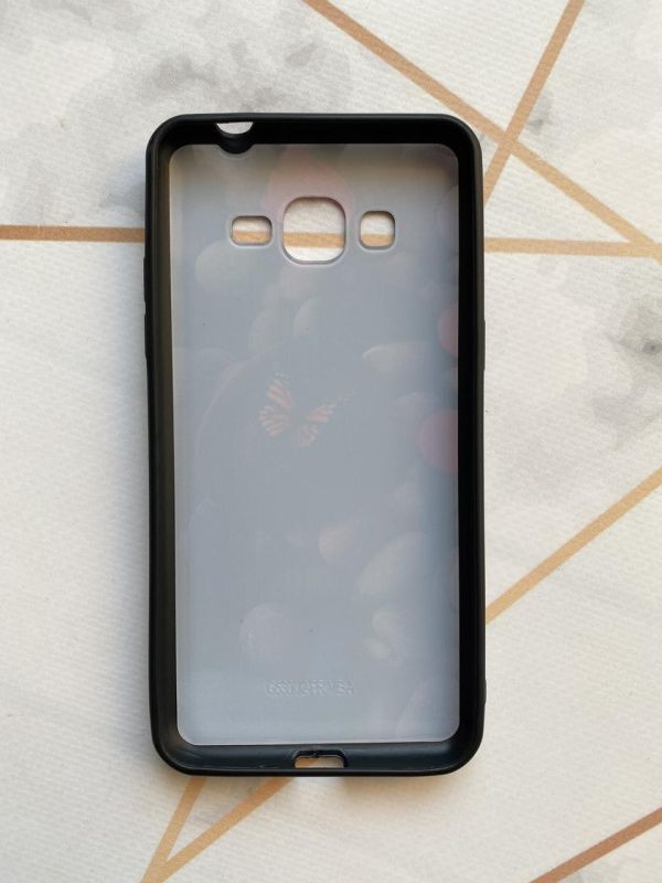 Захисний глянцевий чохол з малюнком для Samsung Galaxy Grand Prime G530 / J2 Prime Метелик на камені