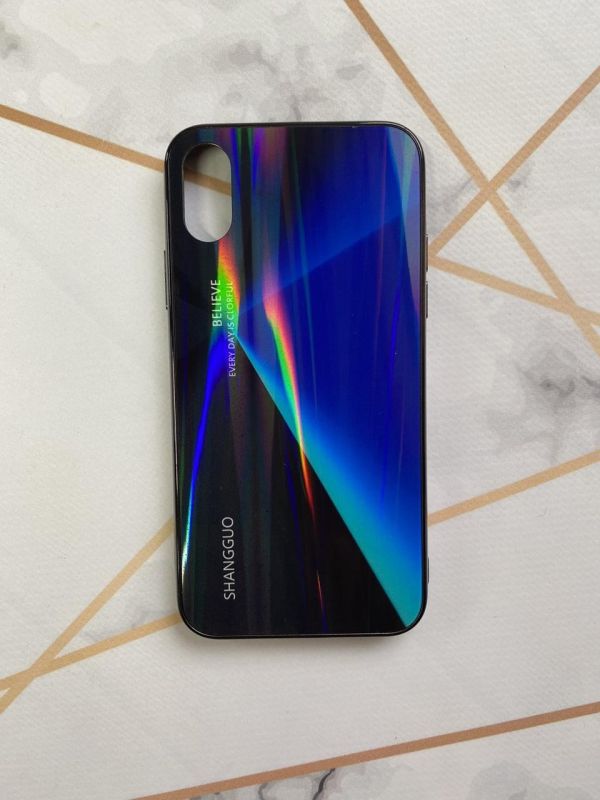 Захисний глянцевий чохол Gradient для iPhone X / XS Синій