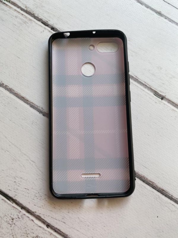 Захисний глянцевий чохол з малюнком для Xiaomi Redmi 6 Клітка