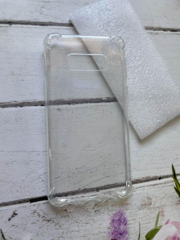 Ультратонкий прозорий силіконовий чохол з потовщеними кутами для Samsung Galaxy S10