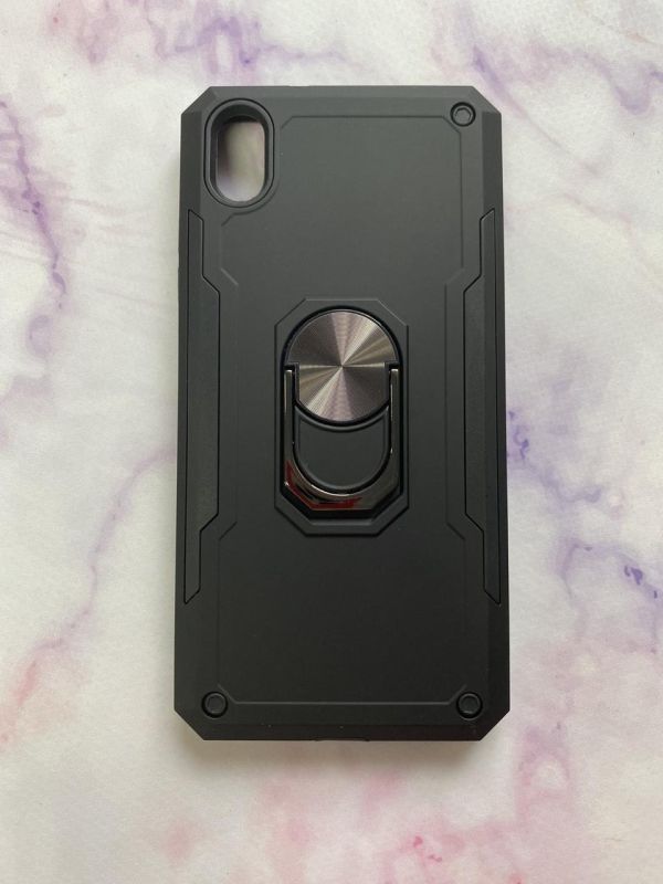 Силіконовий чохол Hard Defence Series з кільцем-підставкою для Xiaomi Redmi 7A Чорний