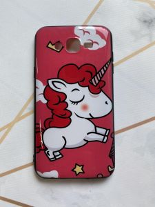 Захисний глянцевий чохол з малюнком для Samsung Galaxy J7 Єдиноріг