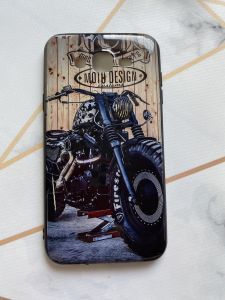 Захисний глянцевий чохол з малюнком для Samsung Galaxy J7 Мотоцикл