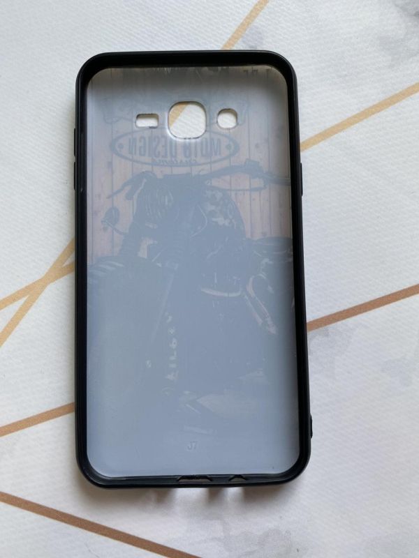 Захисний глянцевий чохол з малюнком для Samsung Galaxy J7 Мотоцикл