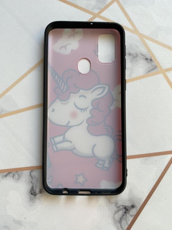 Захисний глянцевий чохол з малюнком для Samsung Galaxy M30s Єдиноріг