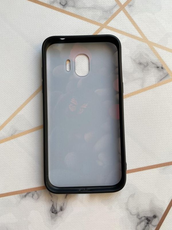 Захисний глянцевий чохол з малюнком для Samsung Galaxy J2 Pro 2018 / J250 Метелик на камені