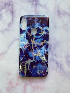 Мармуровий силіконовий чохол блискучий для Xiaomi Redmi 6 Pro / A2 lite Фіолетовий