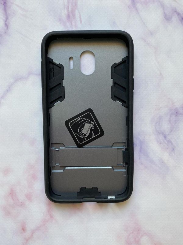 Силіконовий протиударний чохол з підставкою Transformer для Samsung Galaxy J4 (2018) Сірий
