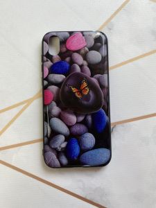 Захисний глянцевий чохол з малюнком для Huawei Y5 2019 / Honor 8S Метелик на камені