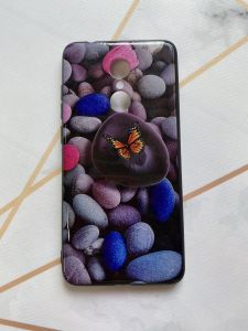 Захисний глянцевий чохол з малюнком для Xiaomi Redmi 5 Метелик на камені