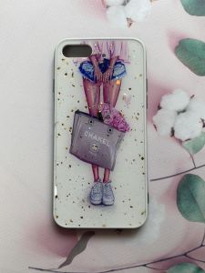 Силіконовий чохол з принтом для iPhone 7 / 8 Дівчина з сумкою