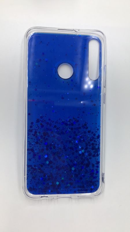 Силіконовий чохол з блискітками для Huawei Р40 lite E / Y7p Фіолетовий