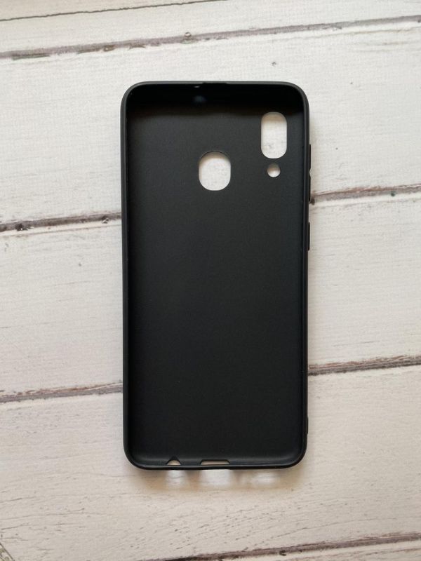Силіконовий матовий чохол для Samsung Galaxy M20 Чорний