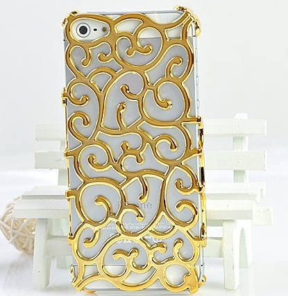 Чохол для iPhone 4/4S Королівський Золотий квітка