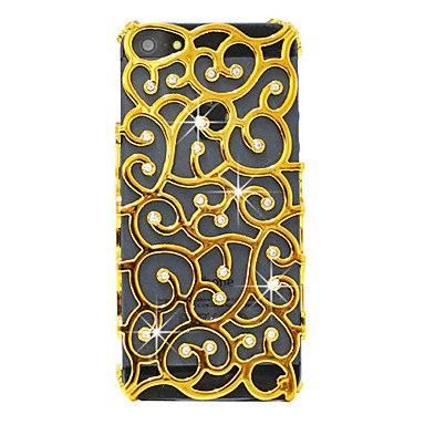 Чохол для iPhone 4/4S Королівський квітка з камінням Золотий