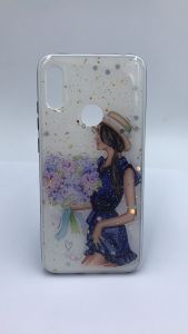 Силіконовий чохол з принтом для Huawei Y6 2019 / Y6 prime 2019 Дівчина в синьому