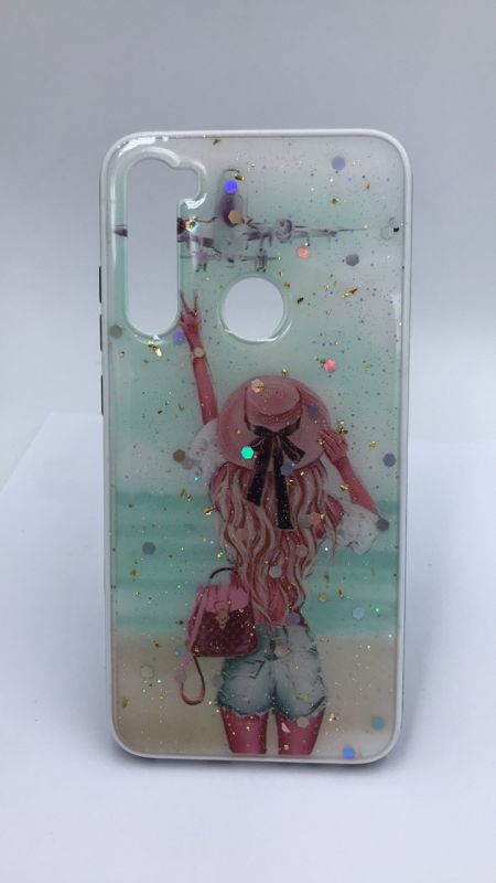 Силіконовий чохол з принтом для Xiaomi Redmi Note 8 Дівчина в капелюсі