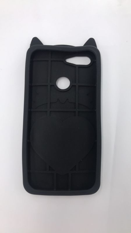Чохол силіконовий 3D Case з блискітками, які переливаються, для Xiaomi Мі 8 lite Кіт (чорний)