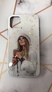 Силіконовий чохол з принтом для Apple iPhone 11 Pro Max (6,5) Дівчина в білому