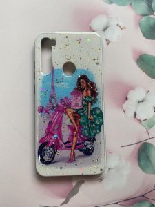 Чохол з принтом для Xiaomi Redmi Note 8 Дівчина на мотоциклі