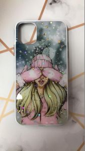 Силіконовий чохол із принтом для Apple iPhone 11 Pro (5,8) Рожеві рукавиці