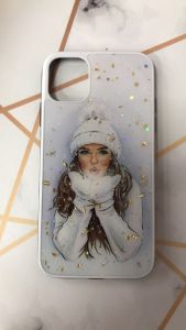 Силіконовий чохол із принтом для Apple iPhone 11 Pro (5,8) Білі рукавиці