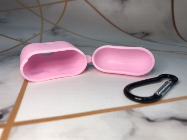 Силіконовий 3D чохол для навушників AirPods 1 і 2 покоління рожевий Єдиноріг