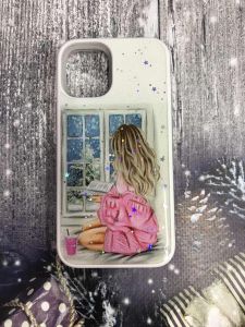 Силіконовий чохол з принтом для Apple iPhone mini 12 (5.4) Дівчина біля вікна