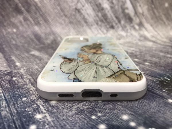 Силіконовий чохол з принтом для Apple iPhone mini 12 (5.4) Дівчина з телефоном
