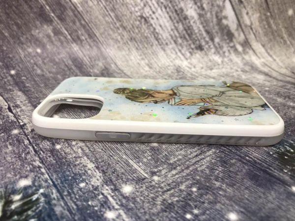 Силіконовий чохол з принтом для Apple iPhone mini 12 (5.4) Дівчина з телефоном