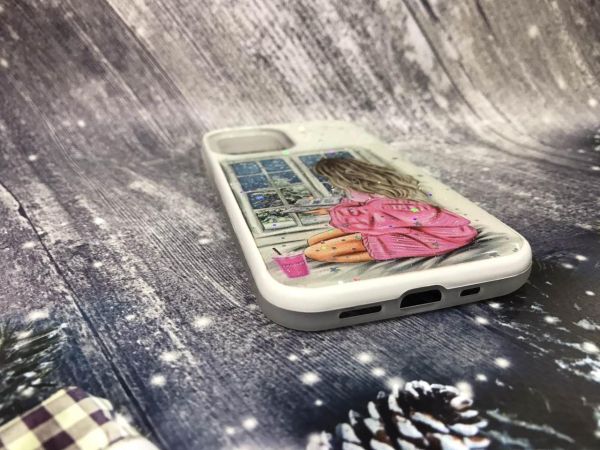 Силіконовий чохол з принтом для Apple iPhone 12 / 12 Pro (6.1) Дівчина біля вікна