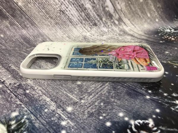 Силіконовий чохол з принтом для Apple iPhone 12 / 12 Pro (6.1) Дівчина біля вікна
