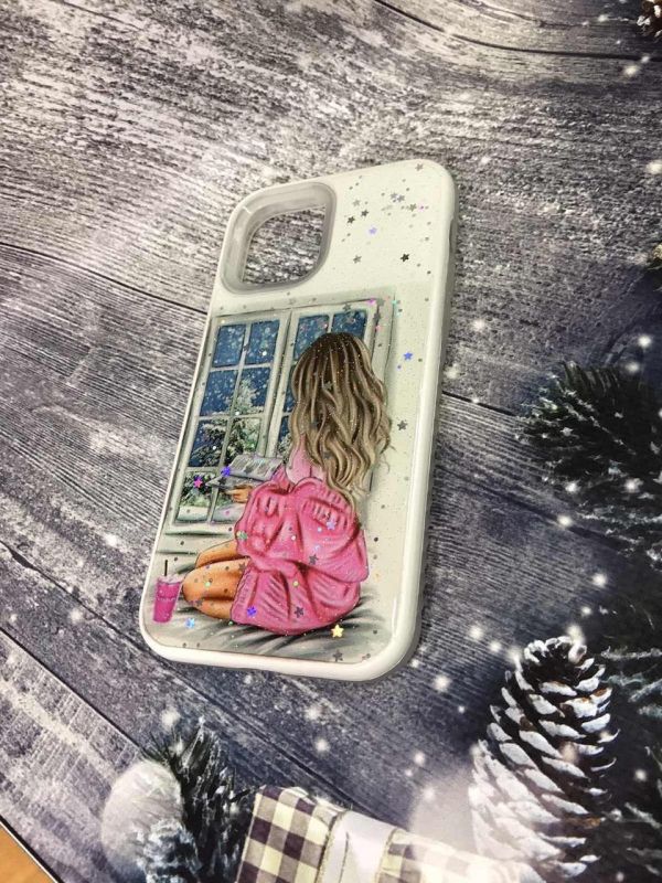 Силіконовий чохол з принтом для Apple iPhone 12 / 12 Pro (6.1) Дівчина біля вікна