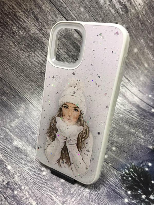 Силіконовий чохол з принтом для Apple iPhone 12 / 12 Pro (6.1) Білі рукавиці