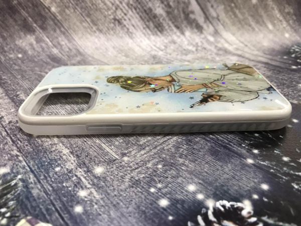 Силіконовий чохол з принтом для Apple iPhone 12 / 12 Pro (6.1) Дівчина з телефоном