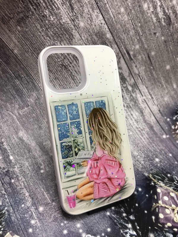 Силіконовий чохол з принтом для Apple iPhone 12 Pro Max Дівчина біля вікна