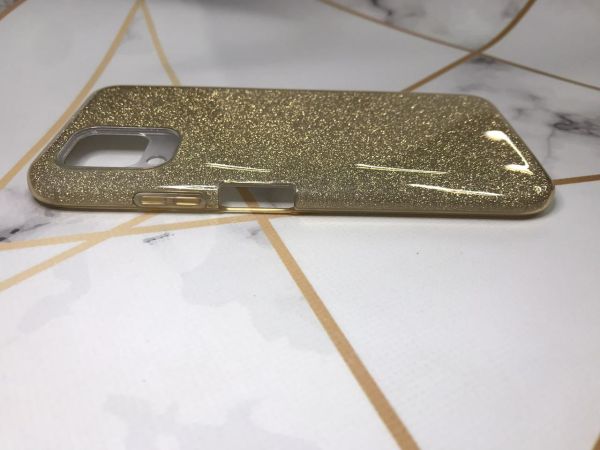 Силіконовий чохол із блискітками для Huawei Р40 lite / Nova 6 SE Золотий