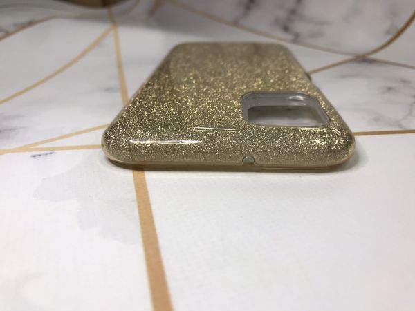 Силіконовий чохол із блискітками для Huawei Р40 lite / Nova 6 SE Золотий