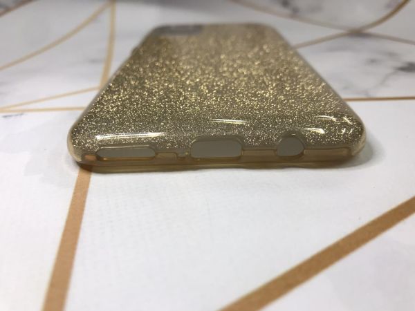 Силіконовий чохол із блискітками для Huawei Р40 lite / Nova 6 SE Золотий