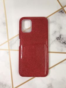 Силіконовий чохол з блискітками Huawei Р40 lite / Nova 6 SE Червоний