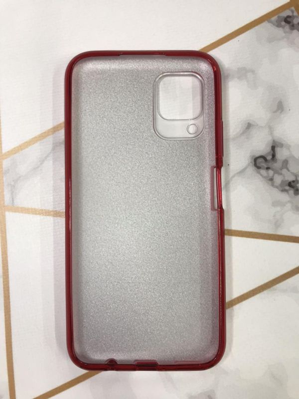 Силіконовий чохол з блискітками Huawei Р40 lite / Nova 6 SE Червоний