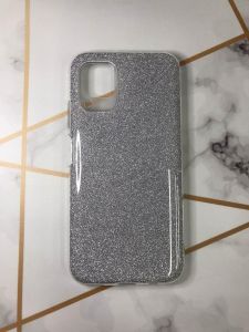 Силіконовий чохол з блискітками Huawei Р40 lite / Nova 6 SE Срібний
