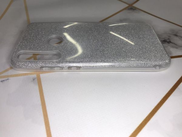 Силіконовий чохол із блискітками для Huawei Y6p Срібний