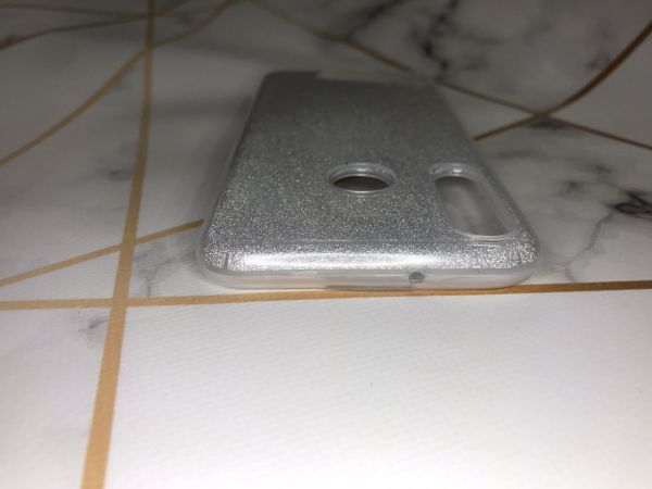 Силіконовий чохол із блискітками для Huawei Y6p Срібний