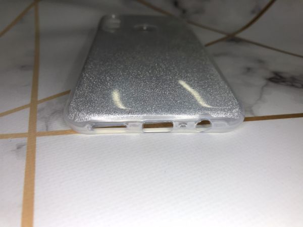 Силіконовий чохол із блискітками для Huawei Y6p Срібний