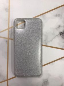 Силіконовий чохол із блискітками на Huawei Y5p Сріблястий