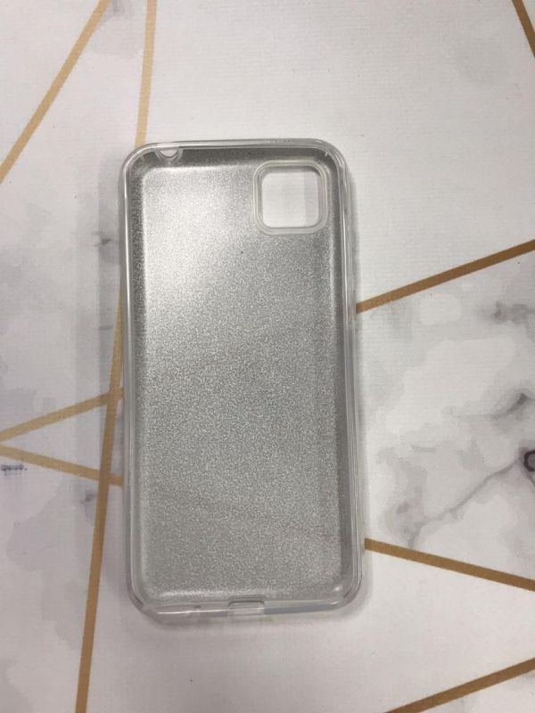 Силіконовий чохол із блискітками на Huawei Y5p Сріблястий